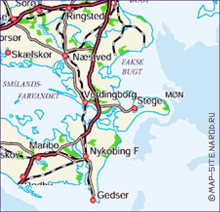 carte de Danemark en allemand