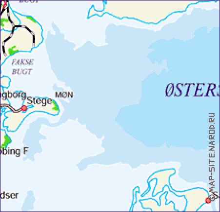 carte de Danemark en allemand