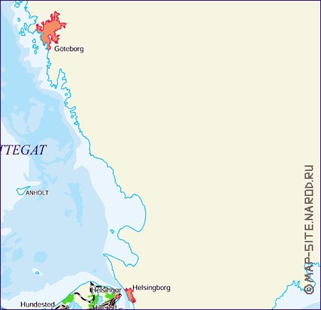 carte de Danemark en allemand