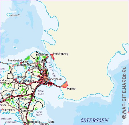 carte de Danemark en allemand