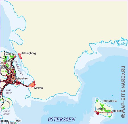 carte de Danemark en allemand