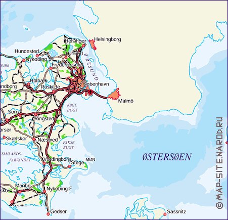 carte de Danemark en allemand