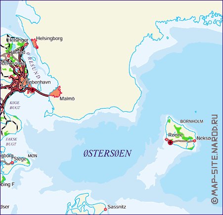 carte de Danemark en allemand