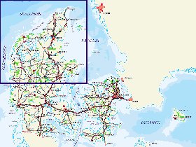 mapa de Dinamarca em alemao