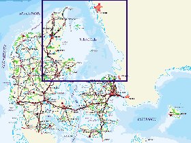 mapa de Dinamarca em alemao