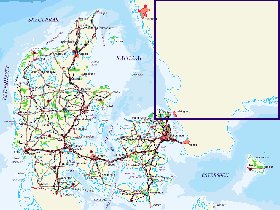 mapa de Dinamarca em alemao