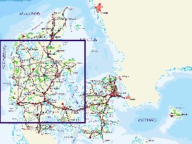 carte de Danemark en allemand