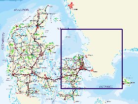 carte de Danemark en allemand