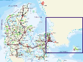 carte de Danemark en allemand