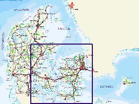 carte de Danemark en allemand