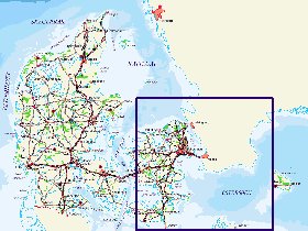 carte de Danemark en allemand