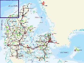 carte de Danemark en allemand