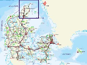 carte de Danemark en allemand