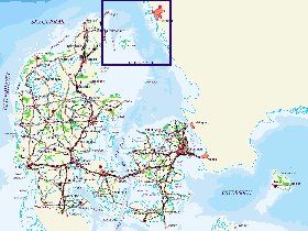 carte de Danemark en allemand