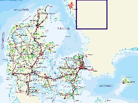 carte de Danemark en allemand