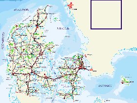 mapa de Dinamarca em alemao