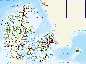 carte de Danemark en allemand