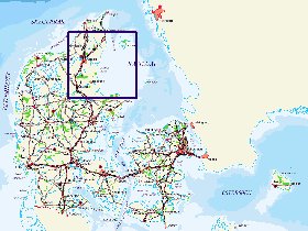 mapa de Dinamarca em alemao