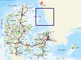 carte de Danemark en allemand