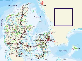 carte de Danemark en allemand