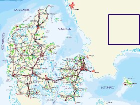 carte de Danemark en allemand