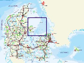carte de Danemark en allemand