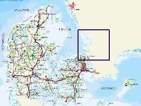 carte de Danemark en allemand