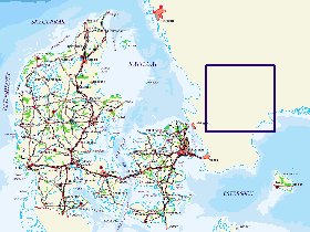 carte de Danemark en allemand