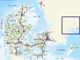 carte de Danemark en allemand