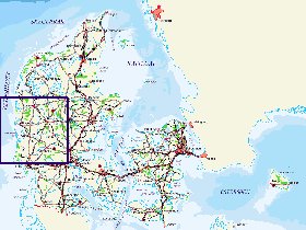 carte de Danemark en allemand