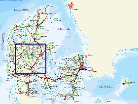 carte de Danemark en allemand