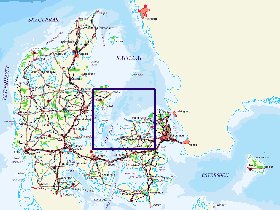 carte de Danemark en allemand