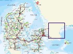 carte de Danemark en allemand