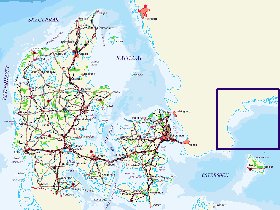 carte de Danemark en allemand