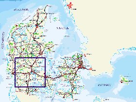 carte de Danemark en allemand