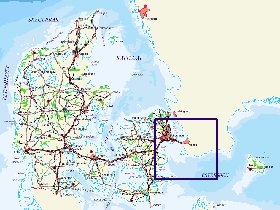 mapa de Dinamarca em alemao