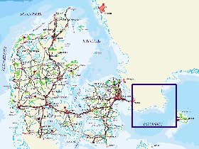 carte de Danemark en allemand