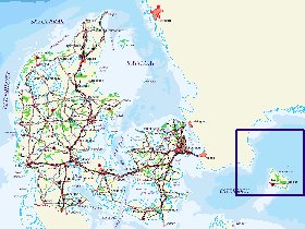 carte de Danemark en allemand