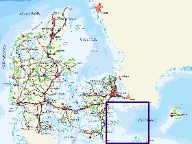 carte de Danemark en allemand