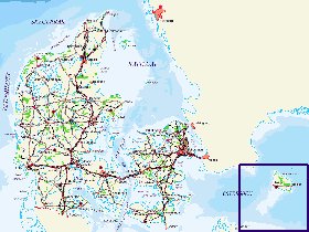 carte de Danemark en allemand