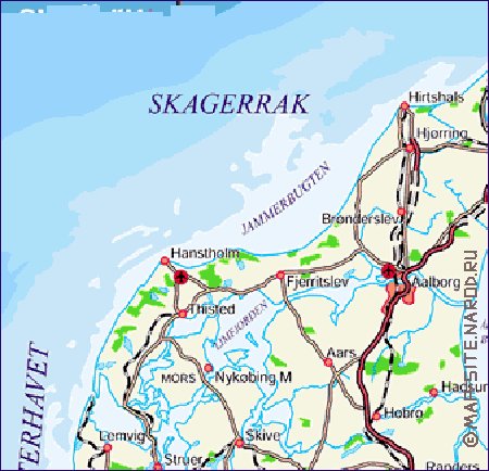 carte de Danemark en allemand