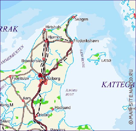 carte de Danemark en allemand