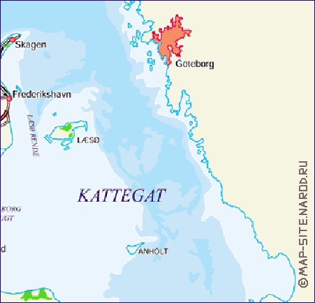 carte de Danemark en allemand