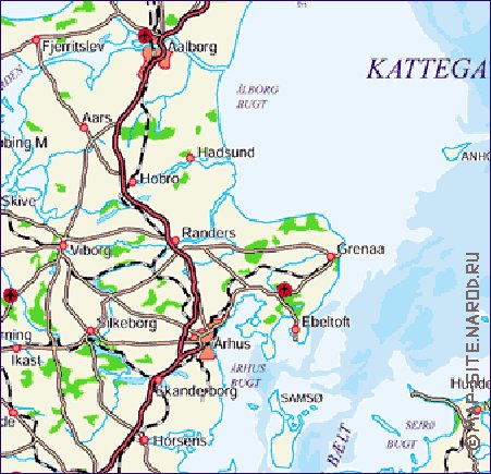 carte de Danemark en allemand