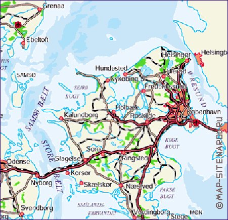 carte de Danemark en allemand