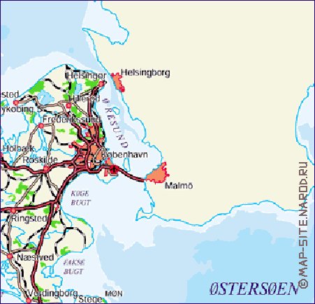 carte de Danemark en allemand