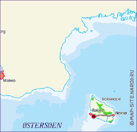 carte de Danemark en allemand