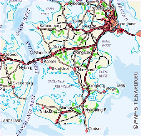 carte de Danemark en allemand