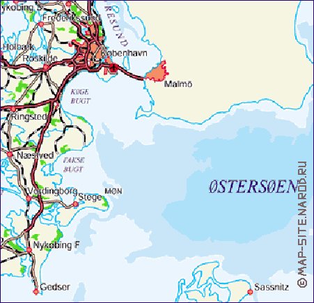 carte de Danemark en allemand