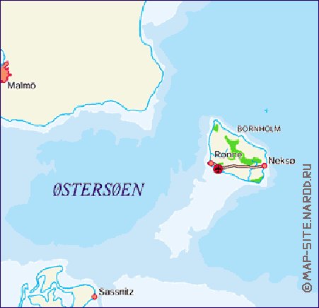 mapa de Dinamarca em alemao